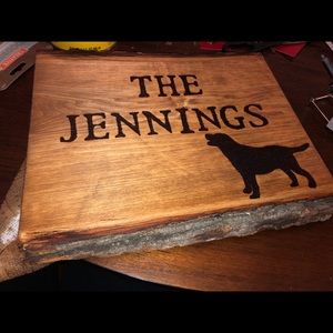 Wood burned signs